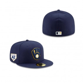 Men's Milwaukee Brewers Jackie Robinson Day 2024 59FIFTY Fitted Hat