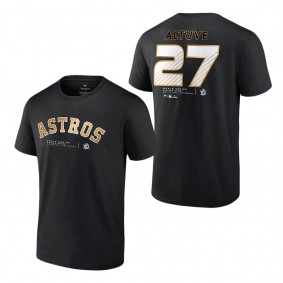 Men's Houston Astros Jose Altuve Black 2022 World Series Champions Name & Number T-Shirt