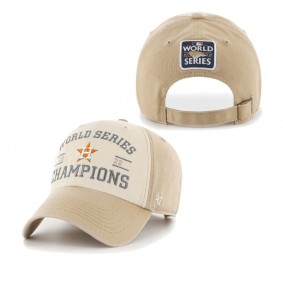 Men's Houston Astros Khaki 2022 World Series Champions High Point Clean Up Adjustable Hat