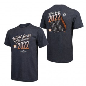 Men's Houston Astros Navy 2022 World Series Champions Life Of The Party Tri-Blend T-Shirt