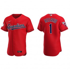 Cleveland Guardians Amed Rosario 2022 Authentic Alternate Red Jersey