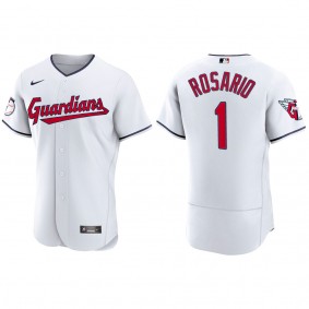 Cleveland Guardians Amed Rosario 2022 Authentic White Jersey