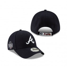 Braves Navy 2021 World Series Bound Road Side Patch 9FORTY Adjustable Hat