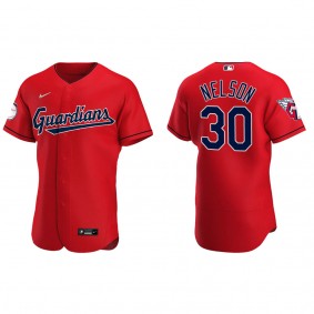 Cleveland Guardians Kyle Nelson 2022 Authentic Alternate Red Jersey