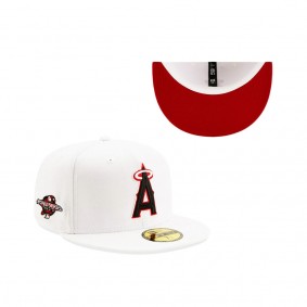 Angels 2002 World Series Patch Red Undervisor 59FIFTY Fitted Hat White