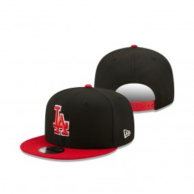 Dodgers Color Pack 2-Tone 9FIFTY Snapback Hat Black Scarlet