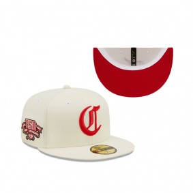 Cincinnati Reds Red Stockings 150th Anniversary Chrome Alternate Undervisor 59FIFTY Fitted Cap Cream