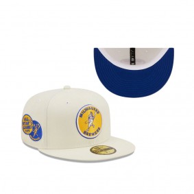 Milwaukee Brewers 1975 All-Star Game Chrome Alternate Undervisor 59FIFTY Fitted Cap Cream