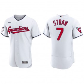 Cleveland Guardians Myles Straw 2022 Authentic White Jersey