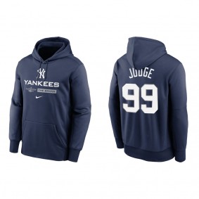 Aaron Judge New York Yankees Navy 2022 Postseason Authentic Collection Dugout Pullover Hoodie