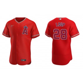 Men's Los Angeles Angels Aaron Loup Red Authentic Alternate Jersey
