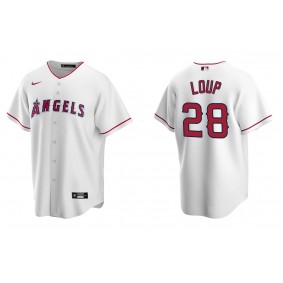 Men's Los Angeles Angels Aaron Loup White Replica Home Jersey