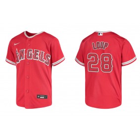 Youth Los Angeles Angels Aaron Loup Red Replica Jersey