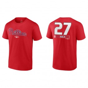 Aaron Nola Philadelphia Phillies Red 2022 World Series T-Shirt