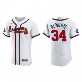 Abraham Almonte Atlanta Braves White 2021 World Series Champions Authentic Jersey
