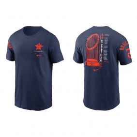 Alex Bregman Houston Astros Navy 2022 World Series Champions Roster T-Shirt