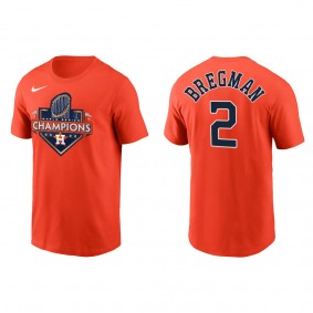 Alex Bregman Houston Astros Orange 2022 World Series Champions T-Shirt