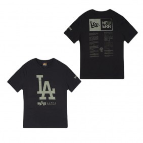 Alpha Industries X Los Angeles Dodgers Black T-Shirt