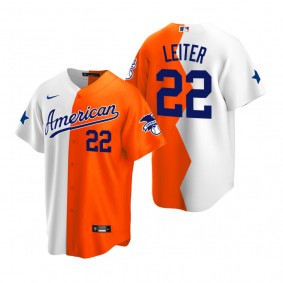MLB Jack Leiter Split White Orange 2022 All-Star Futures Game Jersey