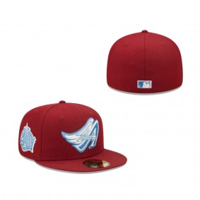 Anaheim Angels Cardinals 40th Season Air Force Blue Undervisor 59FIFTY Fitted Hat