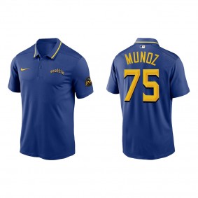 Andres Munoz Seattle Mariners Royal 2023 City Connect Knit Performance Polo