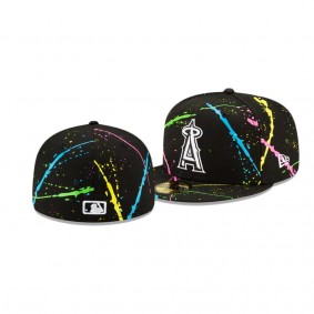 Los Angeles Angels Streakpop Black 59FIFTY Fitted Hat