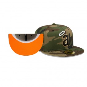California Angels 35th Anniversary Camo Flame Undervisor 59FIFTY Hat