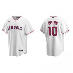 Men's Los Angeles Angels Justin Upton White Replica Home Jersey