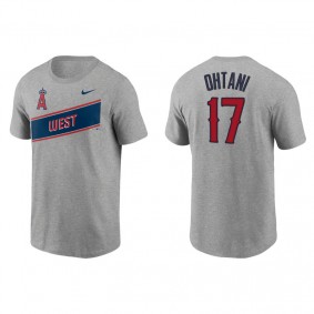 Men's Los Angeles Angels Shohei Ohtani Gray 2021 Little League Classic Wordmark T-Shirt