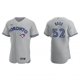 Blue Jays Anthony Bass Gray Authentic Road Jersey