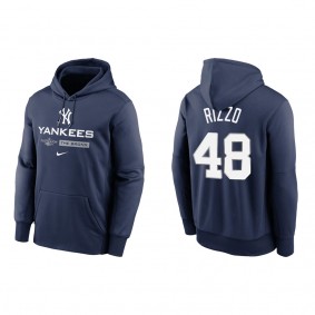 Anthony Rizzo New York Yankees Navy 2022 Postseason Authentic Collection Dugout Pullover Hoodie