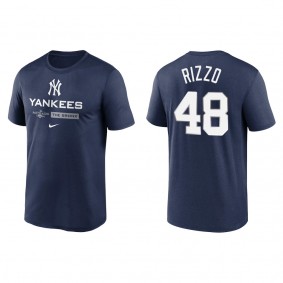 Anthony Rizzo New York Yankees Navy 2022 Postseason Authentic Collection Dugout T-Shirt