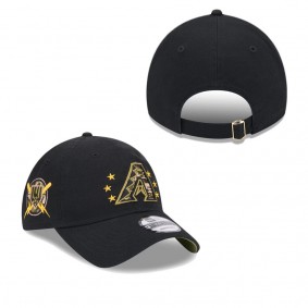 Men's Arizona Diamondbacks Black 2024 Armed Forces Day 9TWENTY Adjustable Hat