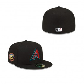 Men's Arizona Diamondbacks Black 25th Anniversary 59FIFTY Fitted Hat