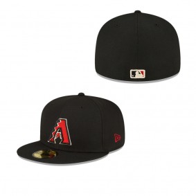 Men's Arizona Diamondbacks Black Authentic Collection Replica 59FIFTY Fitted Hat