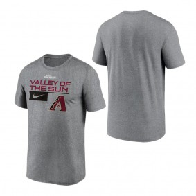 Men's Arizona Diamondbacks Nike Heather Charcoal 2023 Postseason Legend Performance T-Shirt
