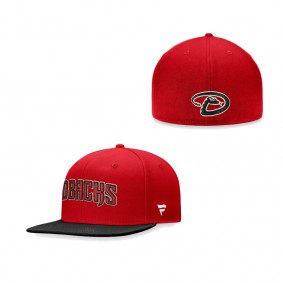 Arizona Diamondbacks Fanatics Branded Iconic Multi Patch Fitted Hat - Cardinal Black