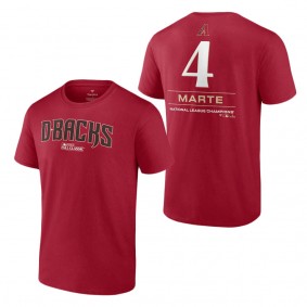 Men's Arizona Diamondbacks Ketel Marte Fanatics Branded Red 2023 World Series Name & Number T-Shirt