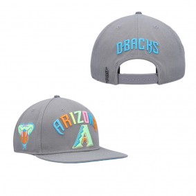 Arizona Diamondbacks Pro Standard Washed Neon Snapback Hat Gray