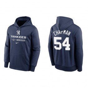 Aroldis Chapman New York Yankees Navy 2022 Postseason Authentic Collection Dugout Pullover Hoodie