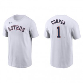 Men's Houston Astros Carlos Correa White Name & Number Nike T-Shirt