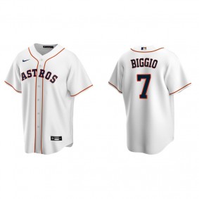 Men's Houston Astros Craig Biggio White Replica Home Jersey