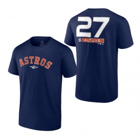 Men's Houston Astros Jose Altuve Navy 2022 World Series Name & Number T-Shirt