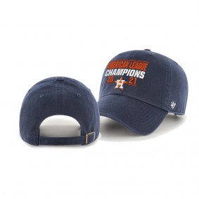 Men's Astros 2021 American League Champions Navy Clean Up Adjustable Hat