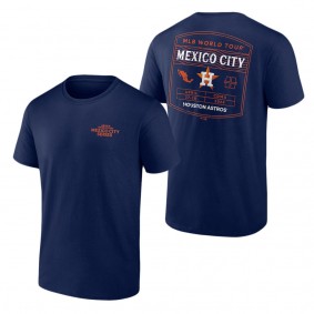 Men's Houston Astros Navy 2024 MLB World Tour Mexico City Series T-Shirts