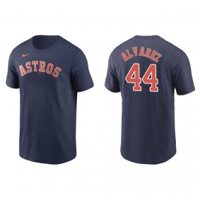 Men's Houston Astros Yordan Alvarez Navy Name & Number Nike T-Shirt