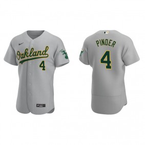 Men's Oakland Athletics Chad Pinder Gray Authentic Road Jersey