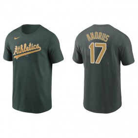 Men's Oakland Athletics Elvis Andrus Green Name & Number Nike T-Shirt