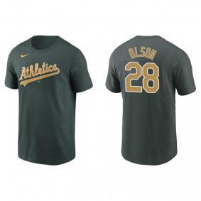 Men's Oakland Athletics Matt Olson Green Name & Number Nike T-Shirt