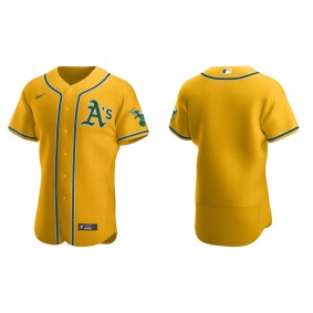 Men's Oakland Athletics Gold Authentic Home Jersey